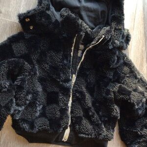 Cozy checkered kids jacket